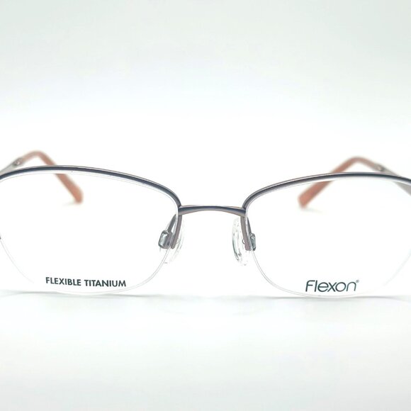 NEW FLEXON LORETTA 241 TITANIUM Blush Camel Women Eyeglasses 51mm 18 135